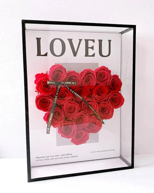 Preserved Red Rose in Framed Bloom Box The Rose Ark