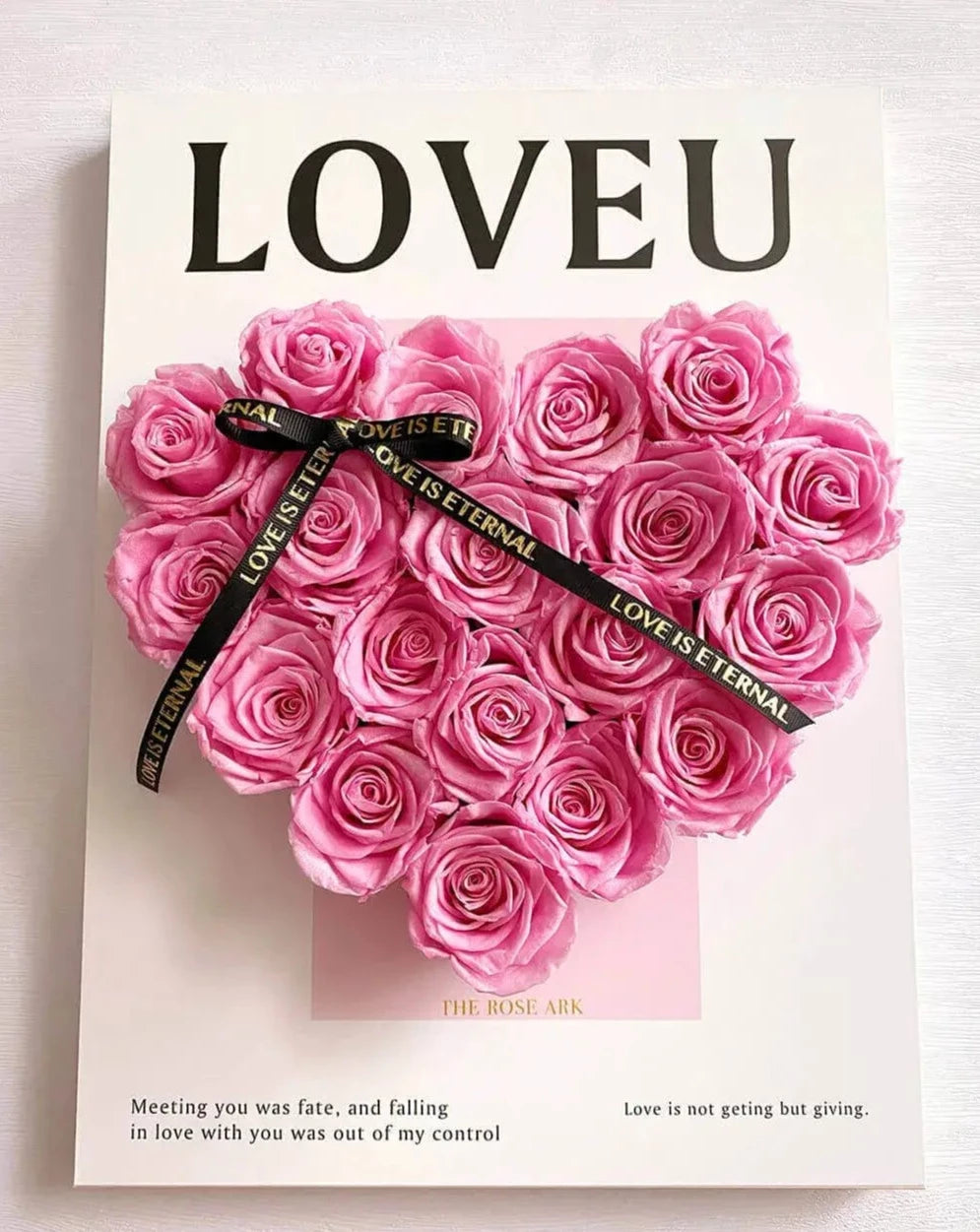 Preserved Pink Roses in Framed Heart Shape The Rose Ark
