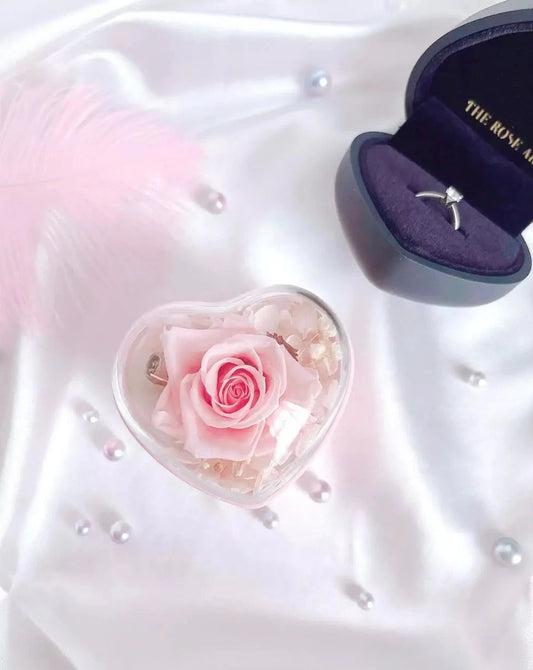 Pink Marriage Proposal Ring Box - The Rose Ark
