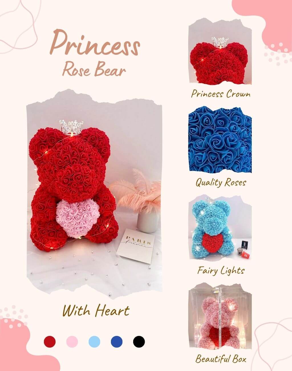 Princess Rose Bear Product Catalog - The Rose Ark Singapore