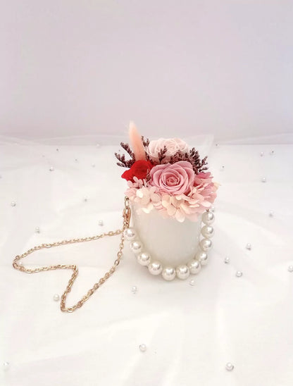 ROSÉ PEARL PRESERVED FLOWER ARRANGEMENT